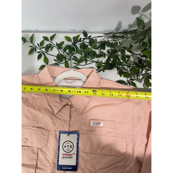 Wrangler ATG Angler X-Large Peach Button-Up Shirt For Men - Picture 13 of 16